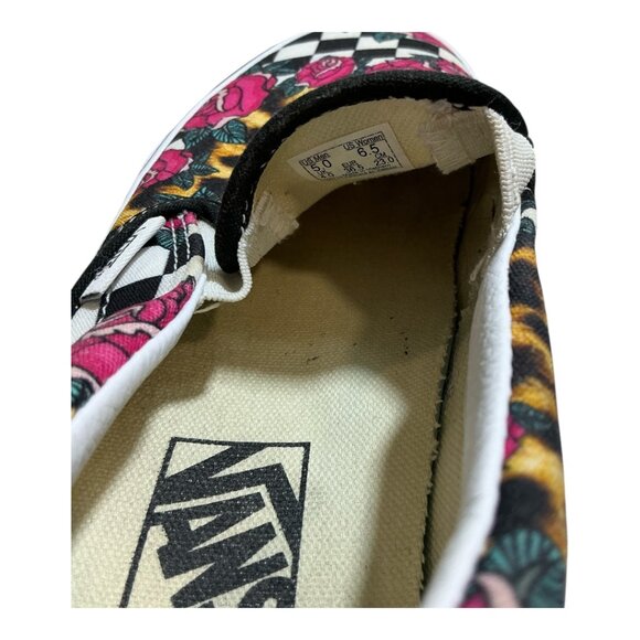 Vans Leopard/Floral Print Slip-on Unisex Skateboarding Sneakers Size M5/W6.5 - Picture 12 of 13